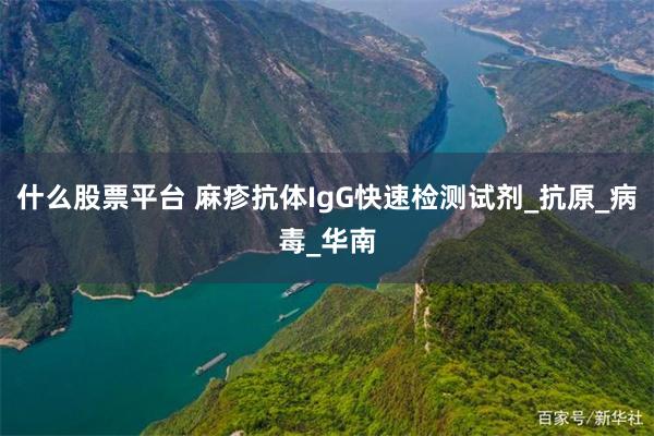 什么股票平台 麻疹抗体IgG快速检测试剂_抗原_病毒_华南