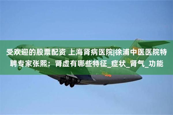 受欢迎的股票配资 上海肾病医院|徐浦中医医院特聘专家张熙：肾虚有哪些特征_症状_肾气_功能