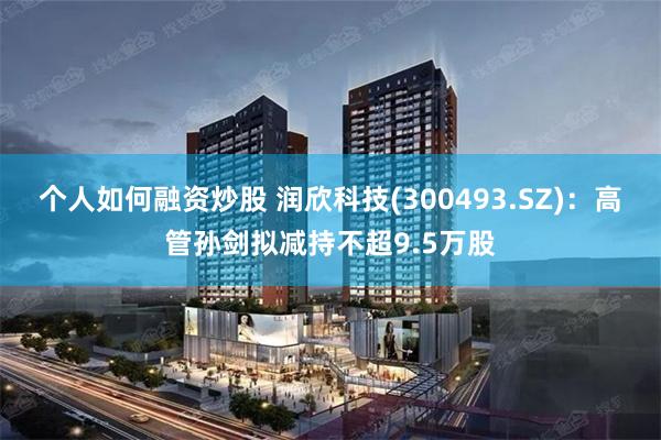 个人如何融资炒股 润欣科技(300493.SZ)：高管孙剑拟减持不超9.5万股