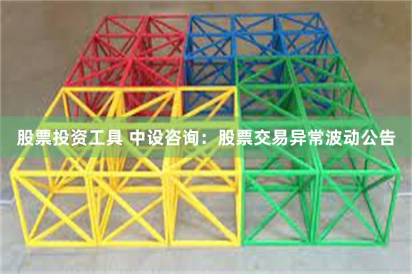股票投资工具 中设咨询：股票交易异常波动公告